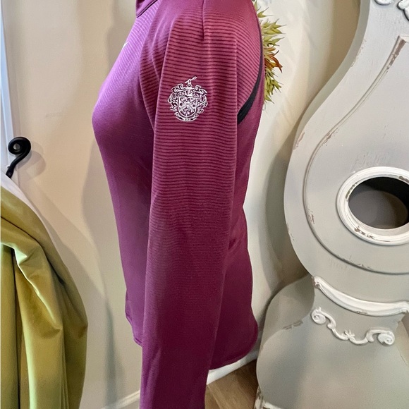 Nike Aeroreact L/S Athletic Turtleneck Pullover, Maroon with Thumb Holes XS - Picture 3 of 14